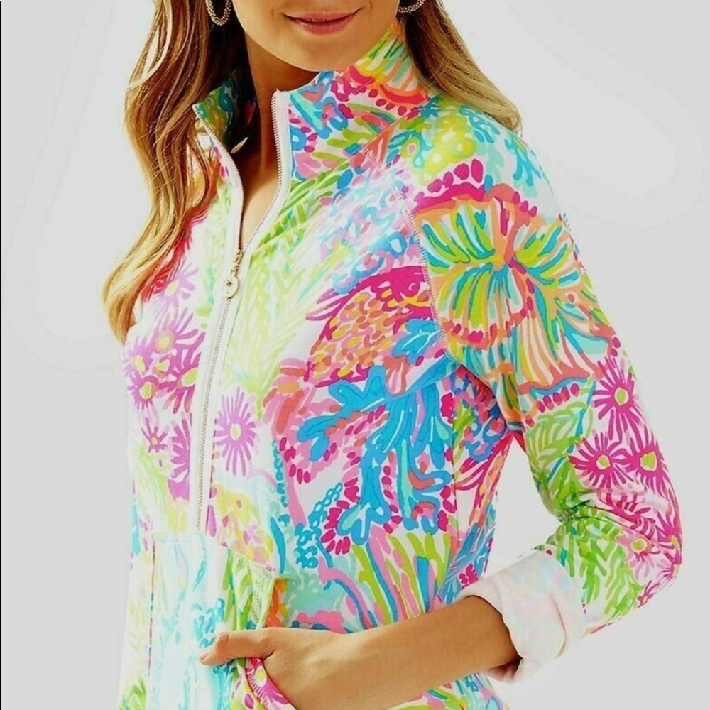 💥Lilly Pulitzer NEW LOVERS CORAL Skipper Popover